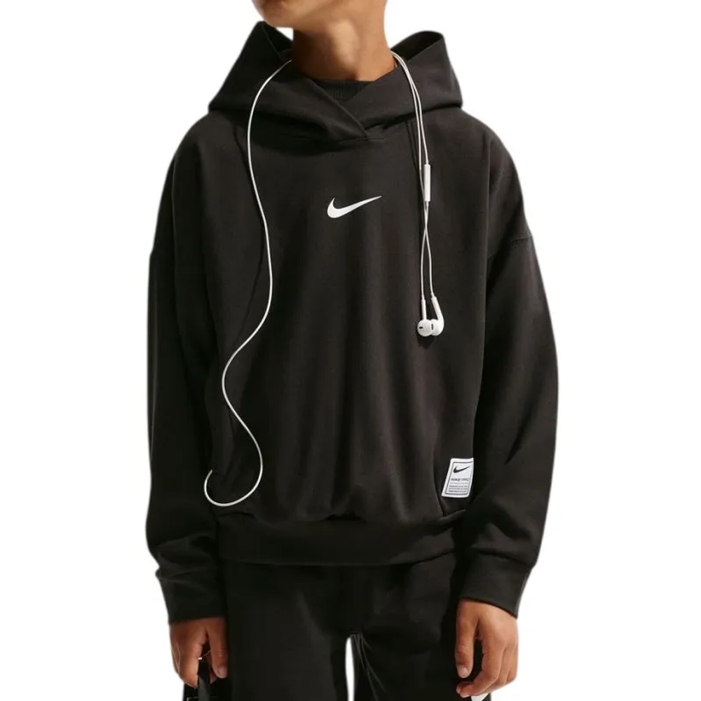 Детская теннисная толстовка Nike Kids Pro Dri-Fit Fleece Pullover - black/white