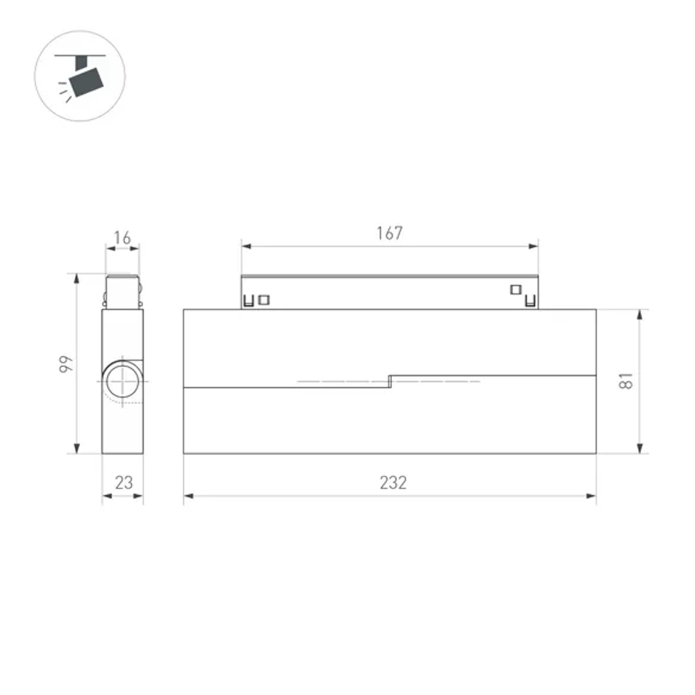Светильник MAG-ORIENT-DOTS-FOLD-S230-12W Warm3000 (BK, 30 deg, 48V, DALI) (Arlight, IP20 Металл, 5 лет) 041905