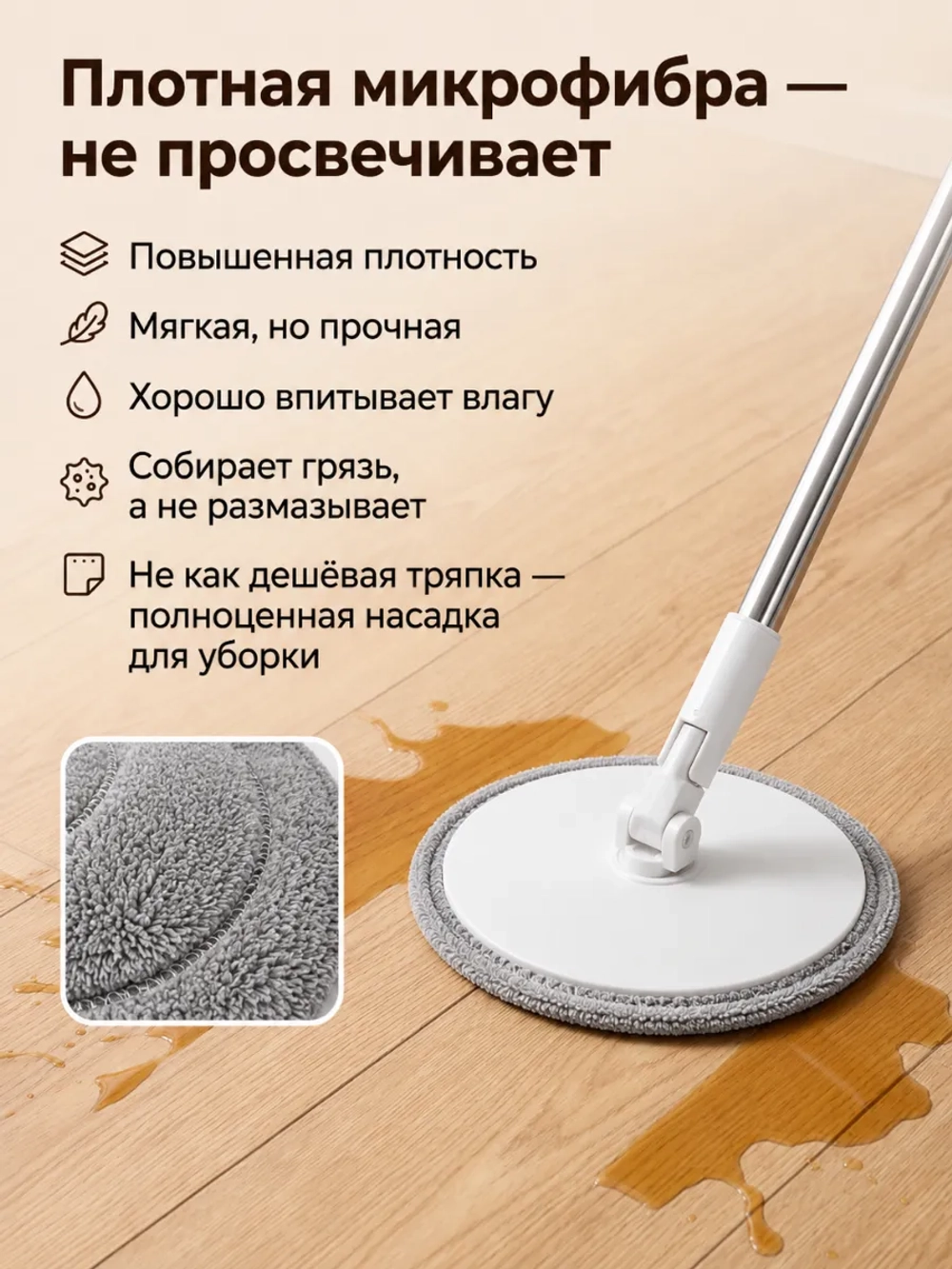 Насадки для умной швабры и уборки 3 шт