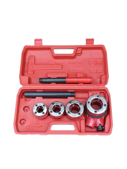 Клуппы трубные набор 4 клуппов трубных 1/2"-1 1/4" BSPT с трещоткой