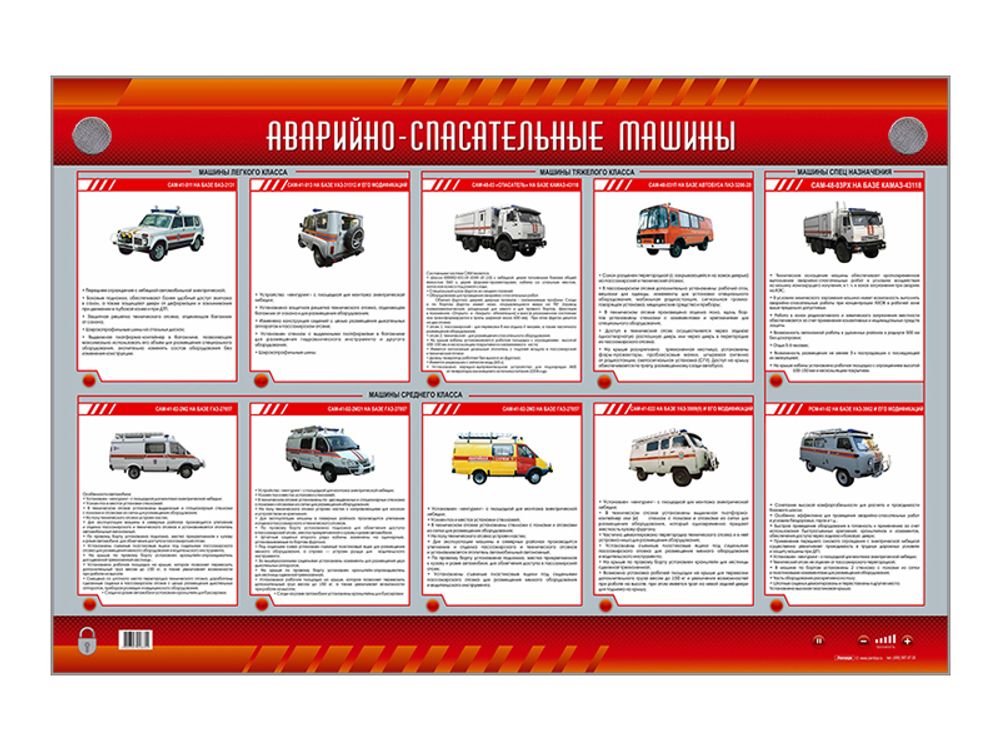 Электрифицированный стенд "Аварийно-спасательные машины"