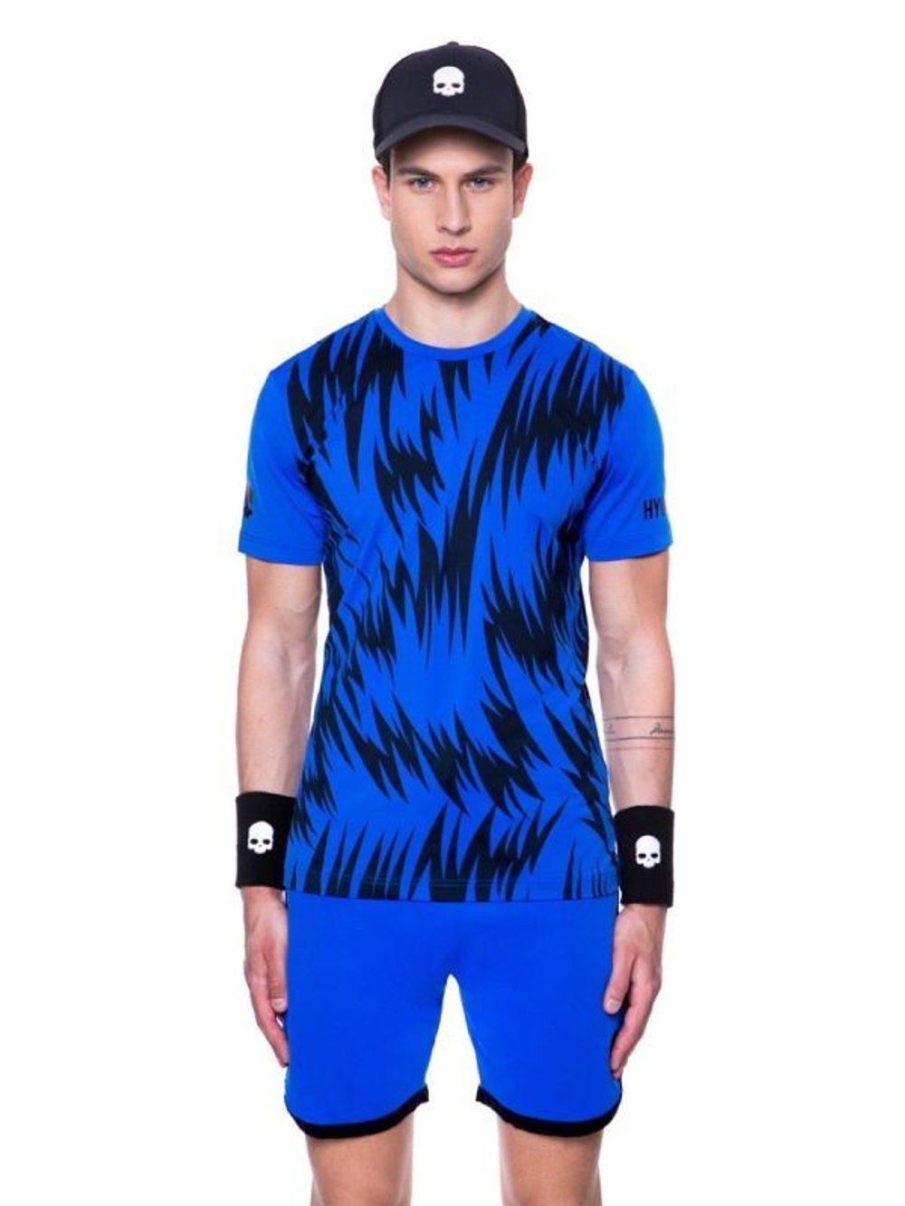 Мужская теннисная футболка Hydrogen Scratch Tech Tee Man - bluette