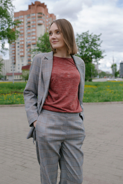 Брюки зауженные Mila Bezgerts 2876ЛЕ, цвет Бежевый, размер 46-164