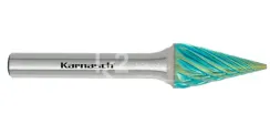Борфреза твердосплавная Karnasch форма M, 6х18х6х50 мм, насечка HP-3 PRO, покрытие Green-Tec, арт. 11.6099-010