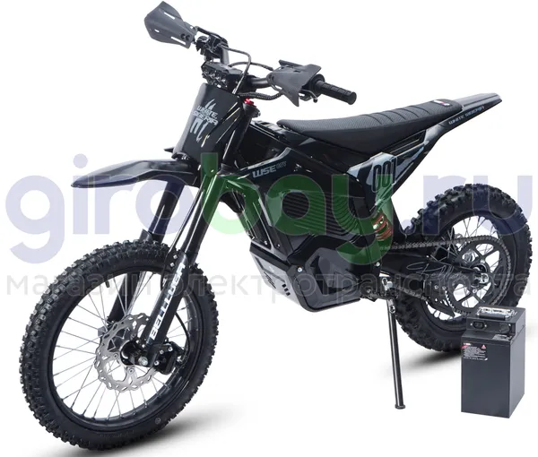 Электромотоцикл Эндуро WHITE SIBERIA BELLLUGA 001 3900W (60V/27Ah) - Чёрный фото №1