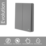 Беспроводной выключатель GRITT Evolution 2кл. графит комплект: 1 выкл., 2 реле 500Вт EV231220GR
