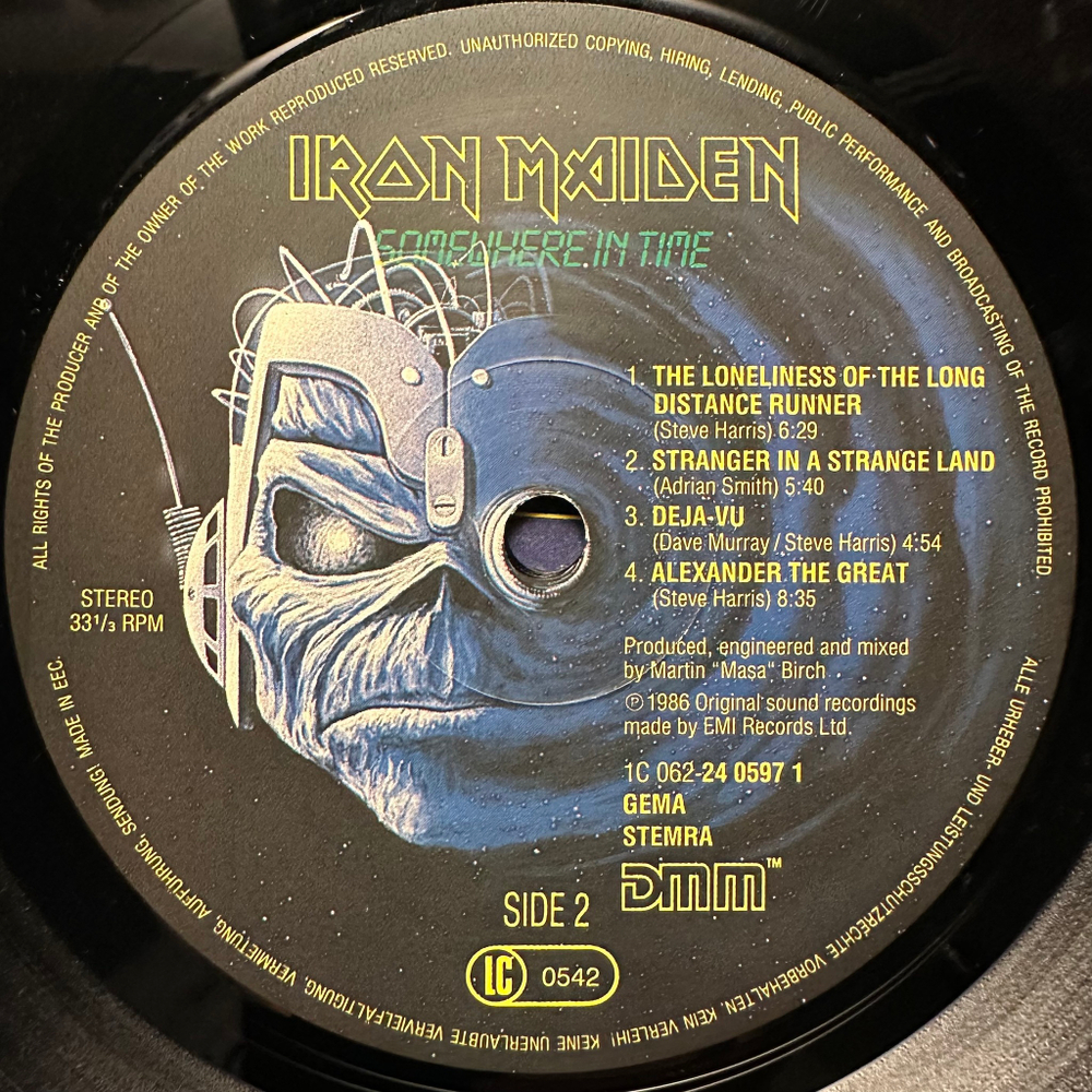 Iron Maiden - Somewhere In Time (Европа 1986г.)