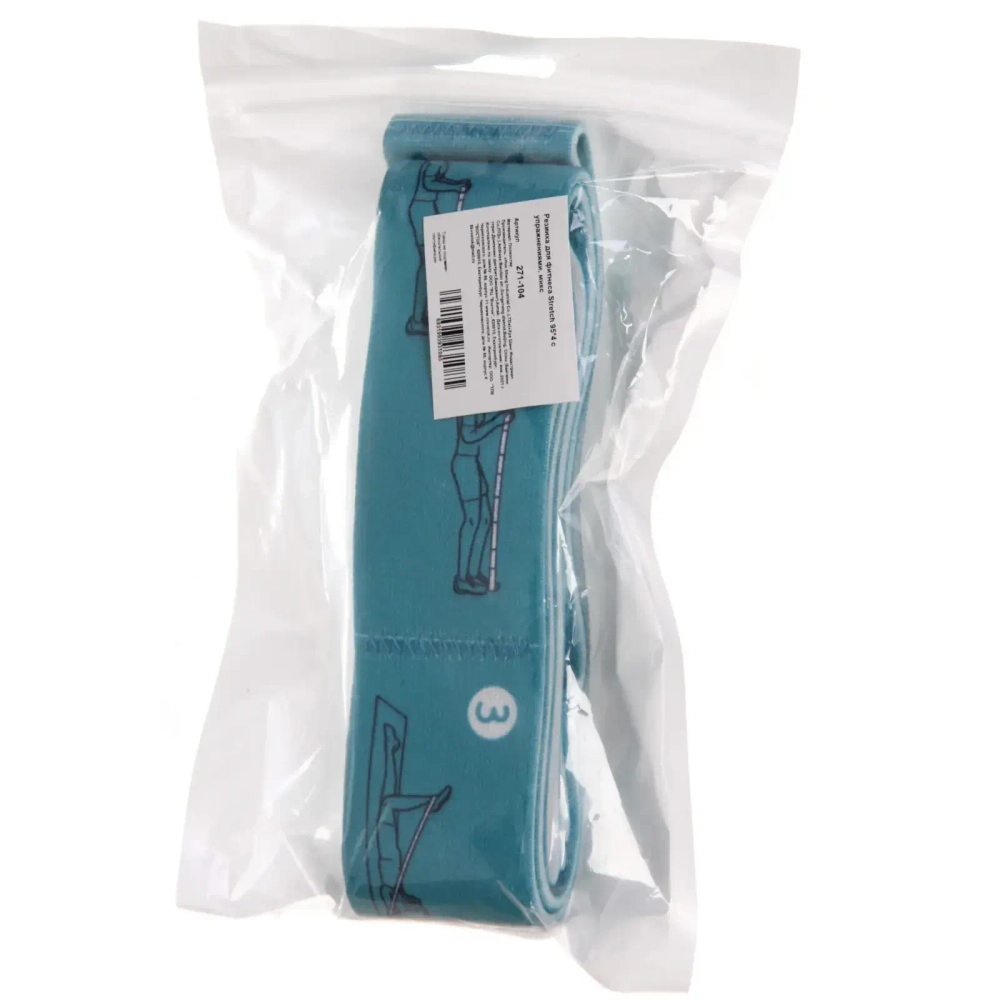 Резинка для фитнеса Stretch 95*4 с упражнениями, микс