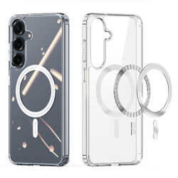 Усиленный прозрачный чехол с поддержкой MagSafe от Dux Ducis для Samsung Galaxy S25, серия Clin Mag Series Case