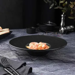 Тарелка глубокая 240 мл d 27 см h5,5 см для пасты/салата Black Raw Stellar P.L. Proff Cuisine [1]
