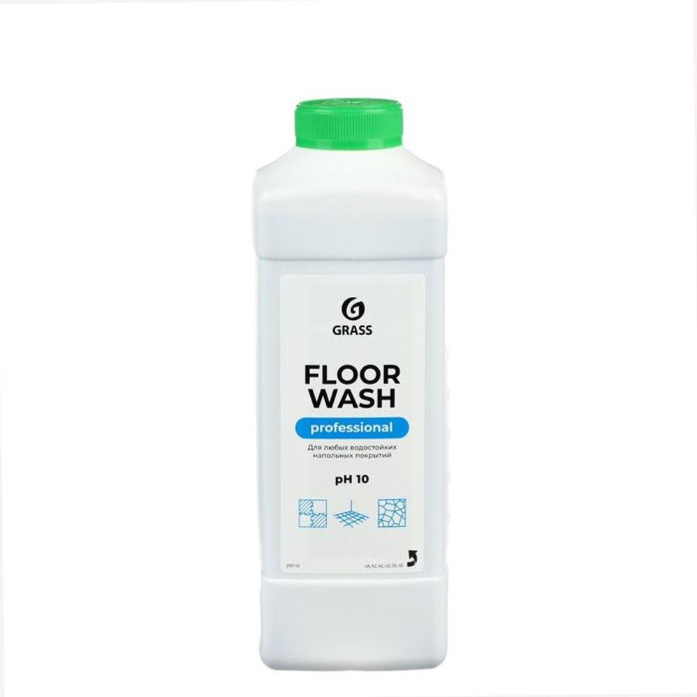СРЕДСТВО ДЛЯ МЫТЬЯ ПОЛОВ  "FLOOR WASH"  1 Л (НЕЙТРАЛЬНОЕ) (1/12)  "GRASS" pH 10---