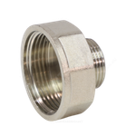 Переход латунь никель Ду 20х15 (3/4"х1/2") ВР/НР VALFEX VF.592.N.034.012
