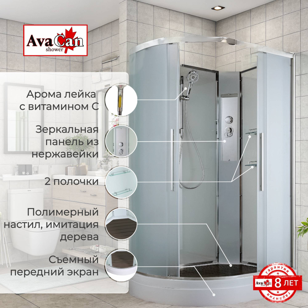 Душевая кабина AvaCan EM2811RN без крыши