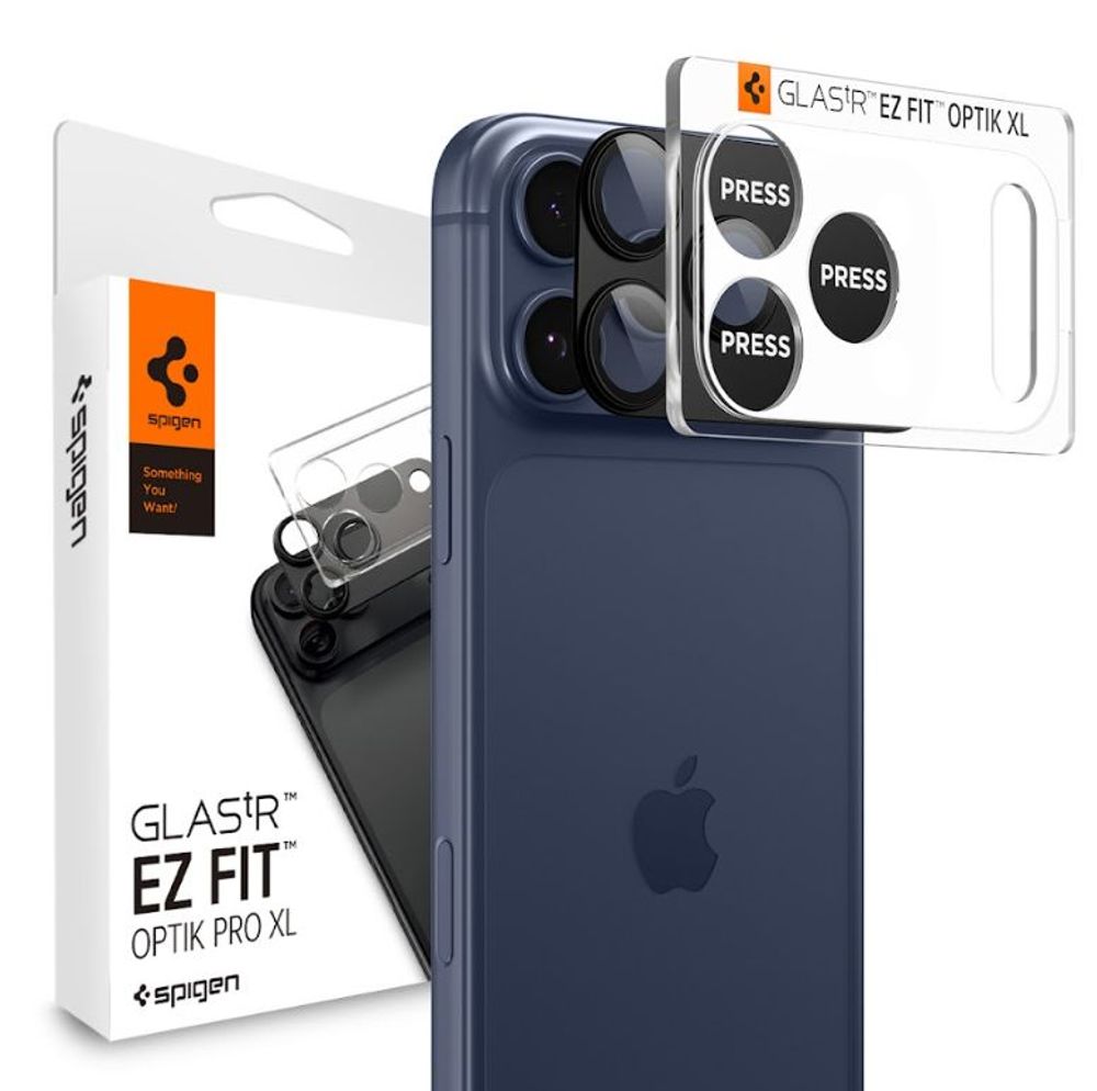 Стекло камеры Spigen optik pro XL GLAS.TR ”EZ FIT” для iPhone 17 PRO BLACK