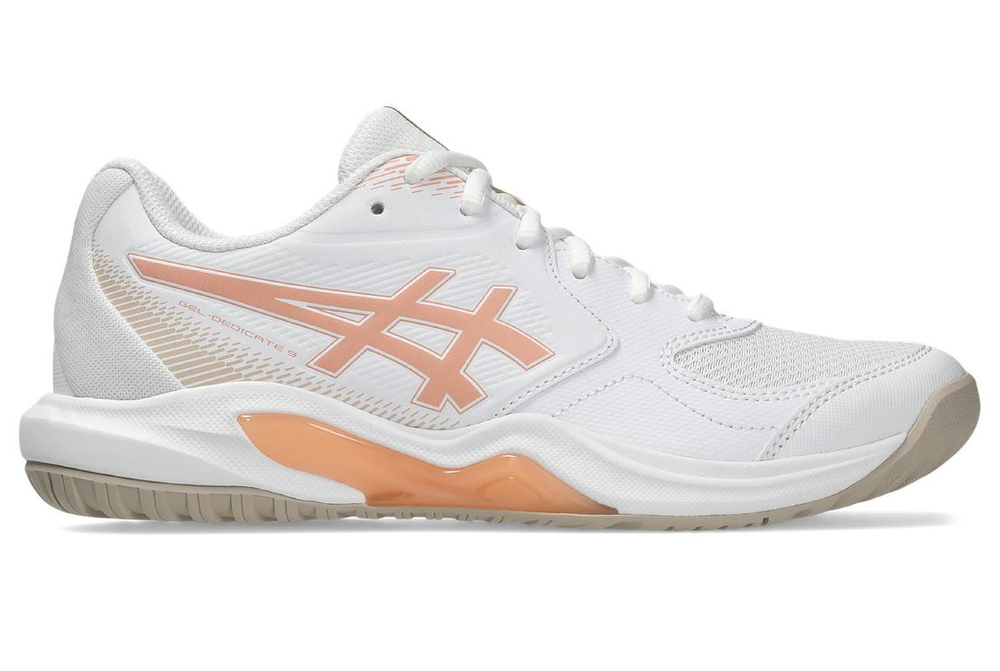 Женские Кроссовки теннисные Asics Gel-Dedicate 9 - white/cantaloupe