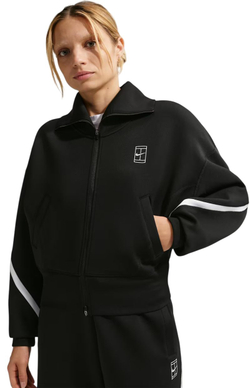 Женская теннисная толстовка Nike Advantage Dri-FIT Full-Zip Tennis - black/white