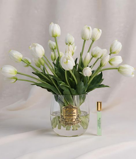 Букет белых тюльпанов Cote Noire Heritage tulips white, Cote Noire