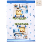 Полотенце кухонное «Winter - Камин» 40*57 см, микрофибра 200 гр/м2