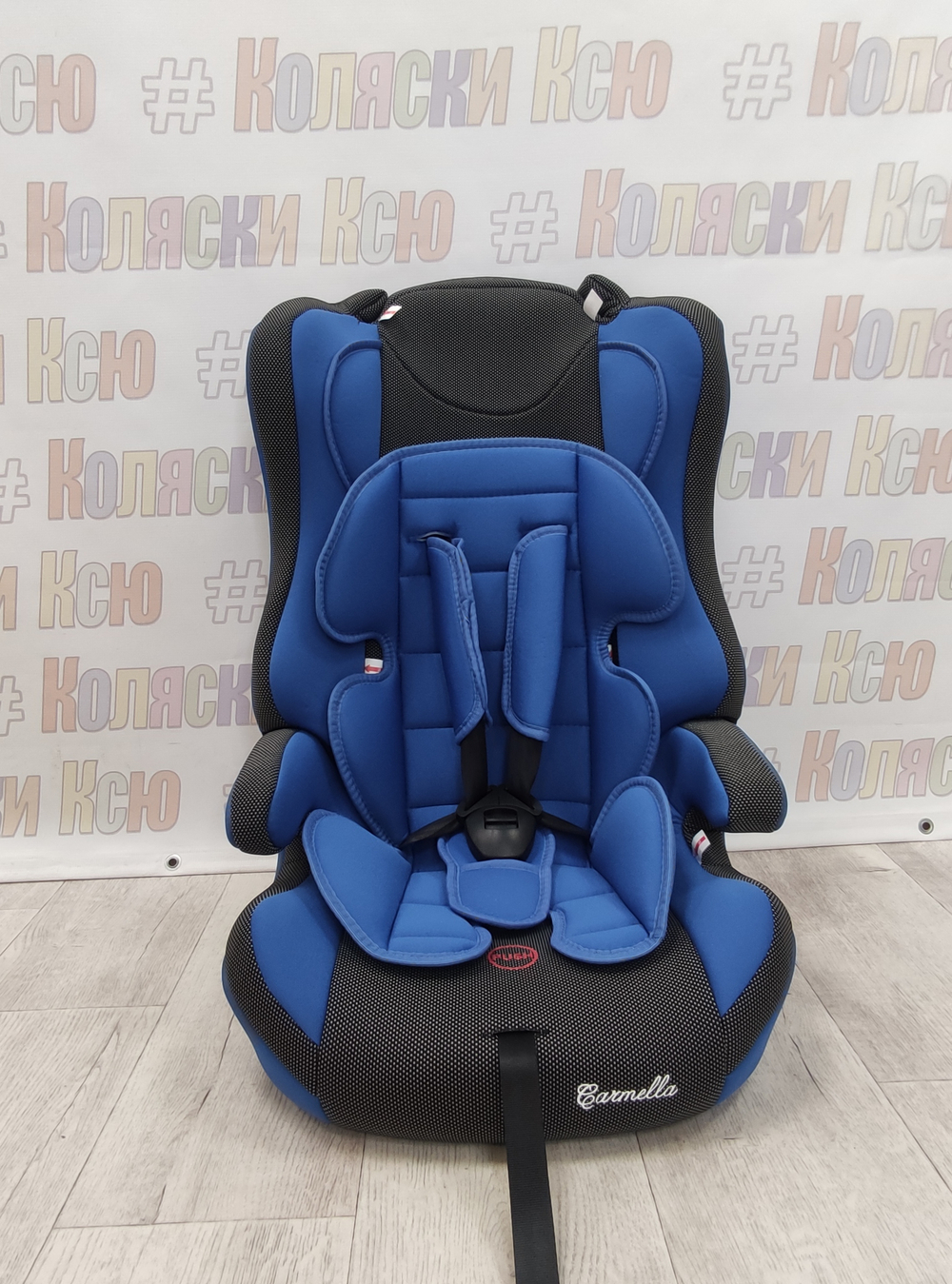 Автокресло детское Carmello группа 1/2/3 (9-36) 10 deep blue-black dot