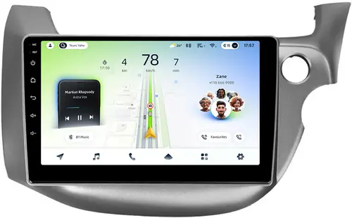 Магнитола для Honda FIT 2 2007-2014 (правый руль), FIT Shuttle - Teyes CC4L-DTS монитор 10.1" IPS, Android 14, Быстрая, Snapdragon 662, CarPlay, 4G SIM-слот