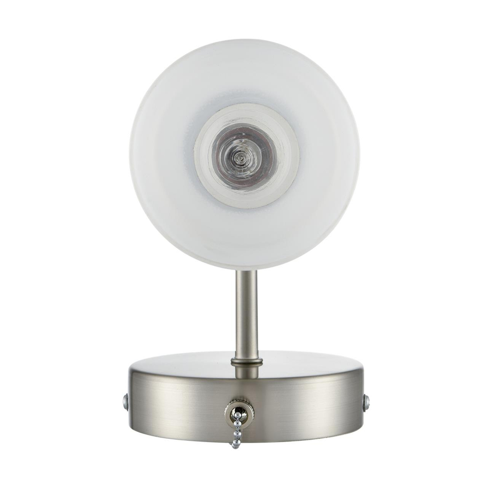 8099/1W COMFI LN26 105 никель/белый металл/стекло Бра Е14 1*40W 220V MAVE
