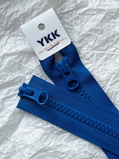 Молния YKK тракторная, двухзамковая тип 5 синяя 115