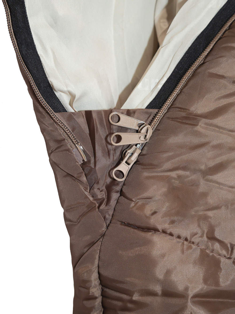 Спальный мешок Naturehike MJ600, коричневый (CNK2300SD014), молния слева