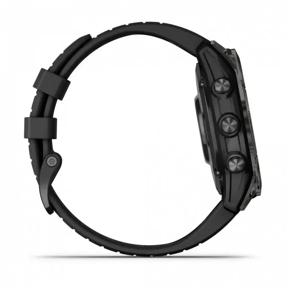 Garmin epix Pro (Gen 2) Sapphire Edition 47 мм, титановый, угольно-серый DLC, черный ремешок