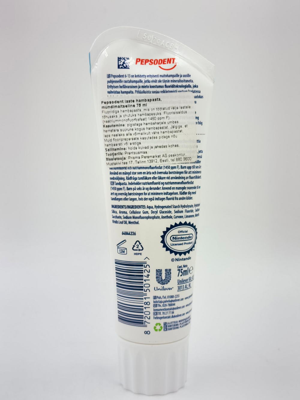 Pepsodent Junior Детская зубная паста 6-13 лет, Mild Mint Hammastahna Lapsille мятный вкус 75 мл (Франция)