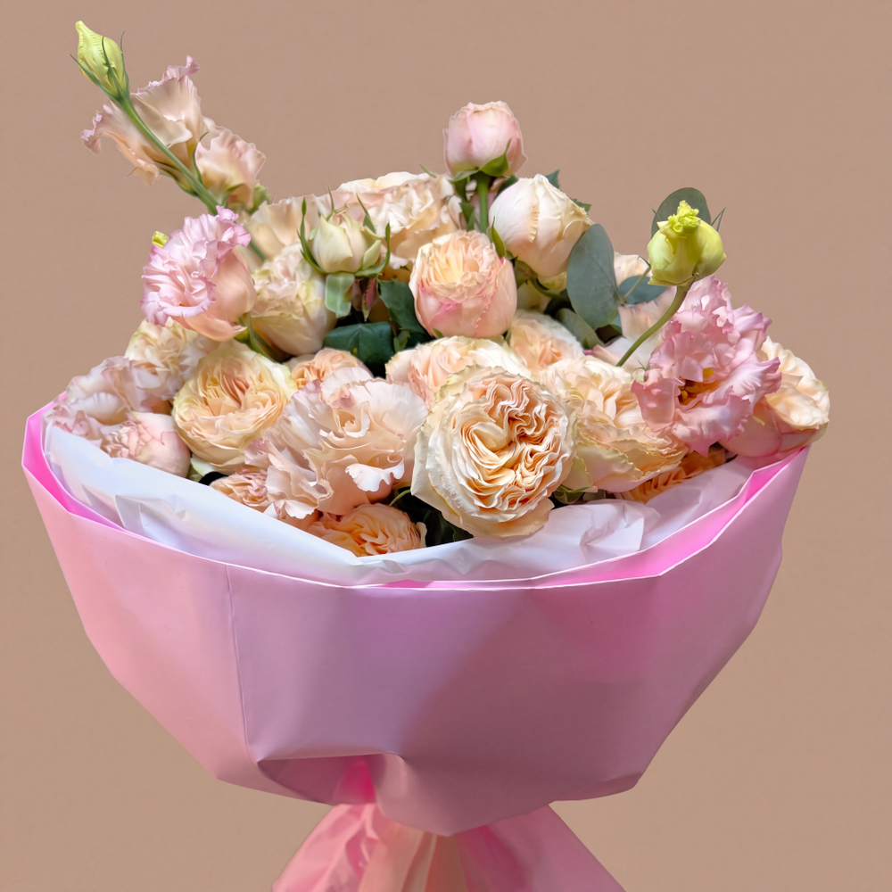 Пионовидные розы в розовом Peach Sorbet Premium