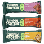 Simply Protein, хрустящие батончики-снеки, ассорти вкусов, 12 батончиков по 40 г (1,41 унции)