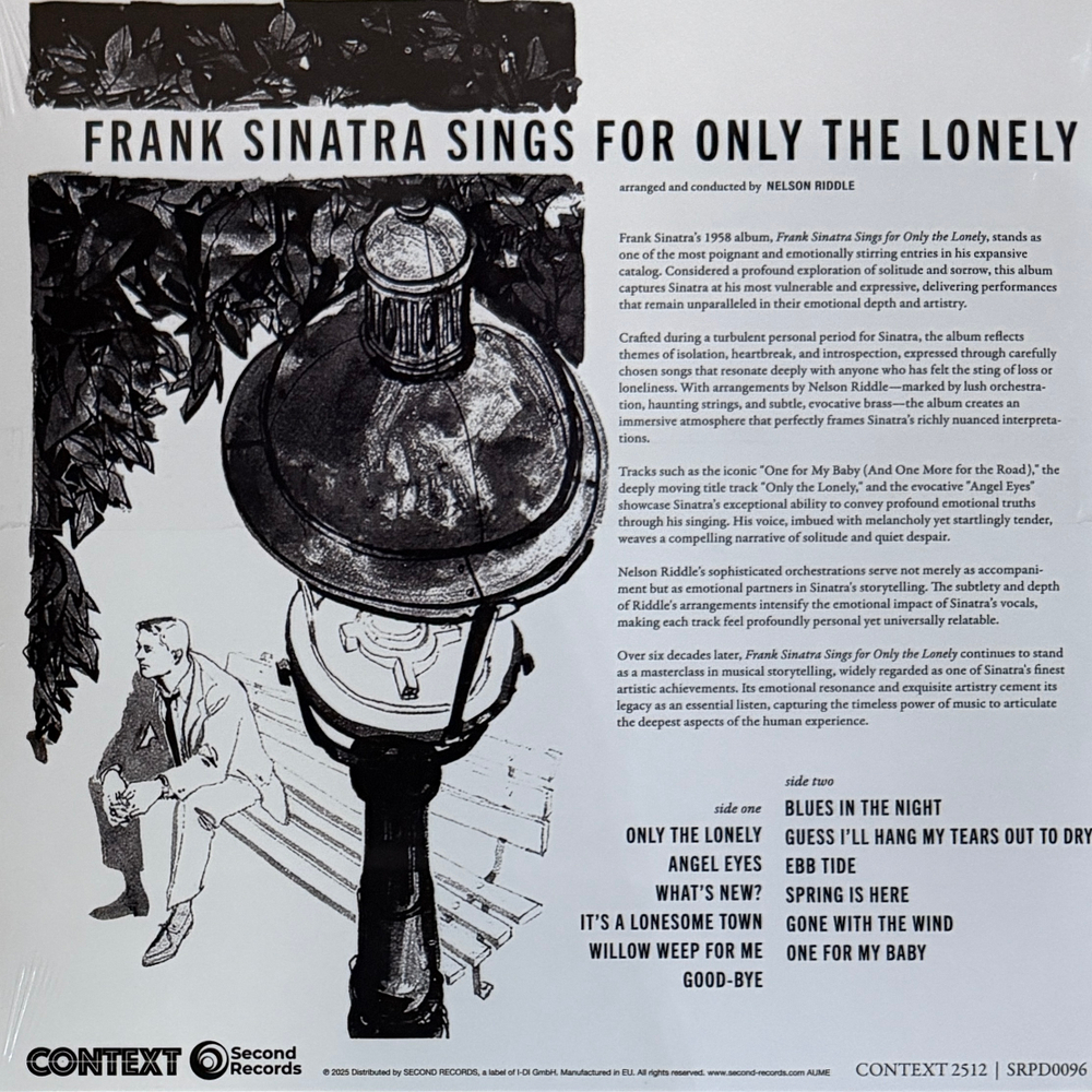 Frank Sinatra - Frank Sinatra Sings For Only The Lonely (Польша 2025г.) Т