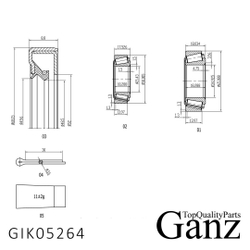 Подшипник ступицы передний TOYOTA Dyna/HiAce/LiteAce/HiLux 01 GANZ GIK05264