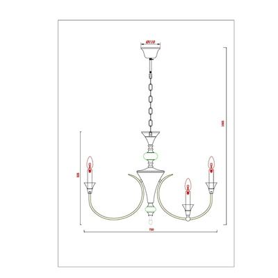 Подвесная люстра Arte Lamp COLLINETTA A4094LM-12WH, 12хE14