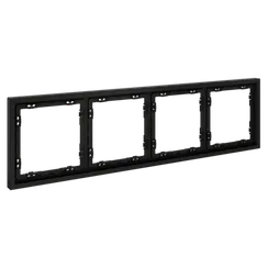 Рамка пластиковая на 4 поста Voltum S70 Черный VLS100408