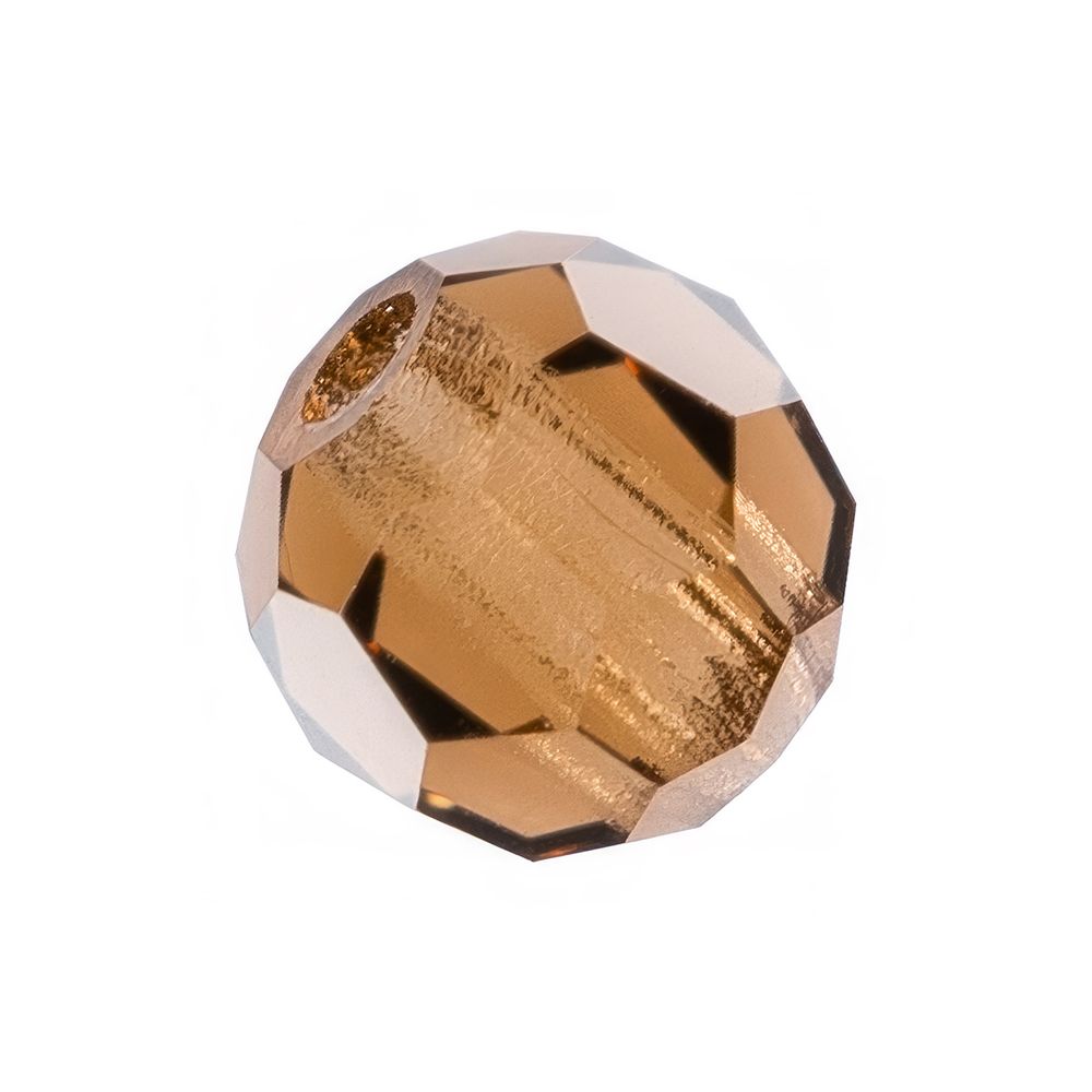 Бусины стекло ⌀3 мм, 24 шт, темно-коричневый/sm.topaz, Preciosa 451-19-602