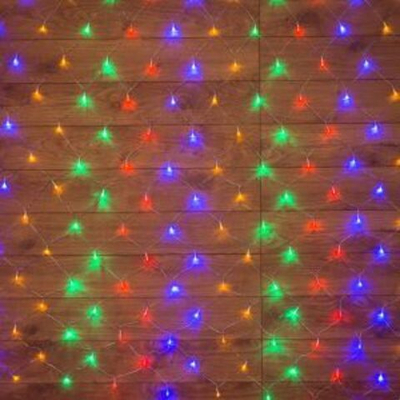 Гирлянда "Сеть" 1х1,5м, прозрачный ПВХ, 96 LED Мультиколор