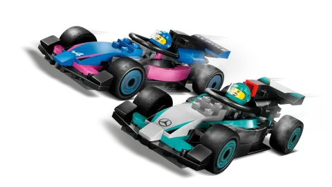 Конструктор LEGO City 60444 Гараж F1 для Mercedes-AMG и Alpine