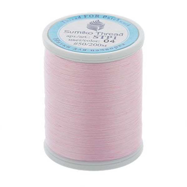 Нитки для пэчворка SumikoThread 200 м, (219 ярд), 04 св.розовый
