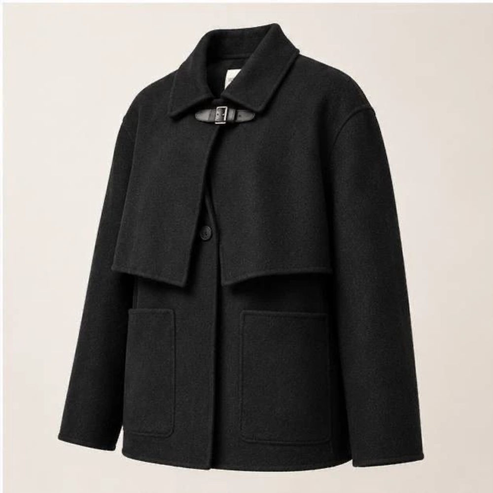 Женское кашемировое пальто Hermès Inspiration Trench Noir