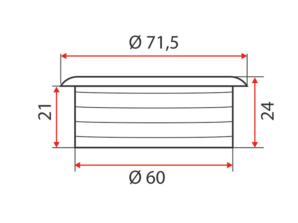 Заглушка для проводки D60, бежевый