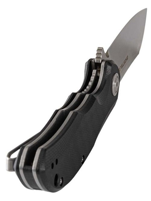 Нож складной GhostBlade Banshee, сталь D2, 58-62 HRC, Sheepfoot, рукоять G10 чёрная, замок Liner lock, флиппер, 128 г