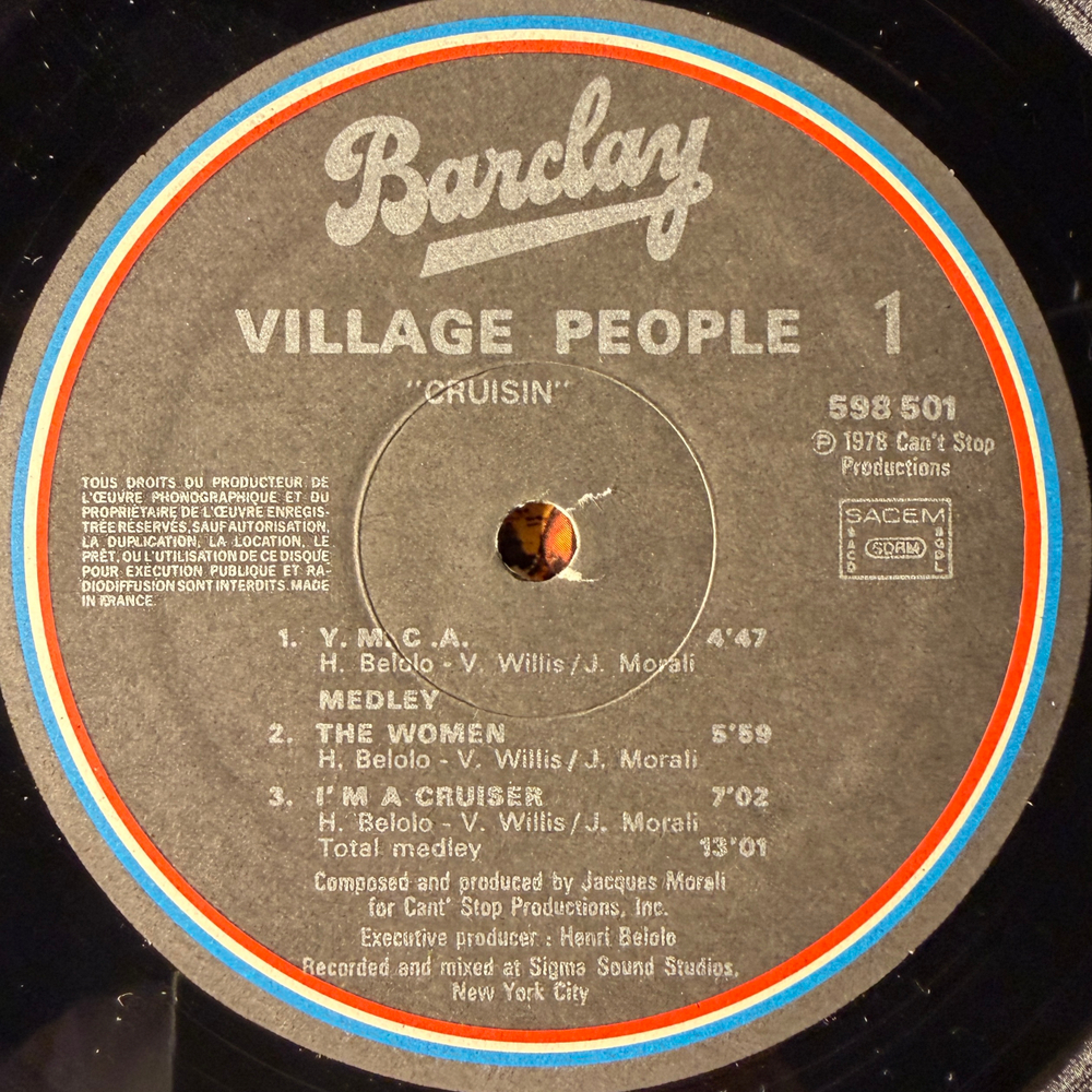 Village People ‎– Cruisin (Франция 1978г.)