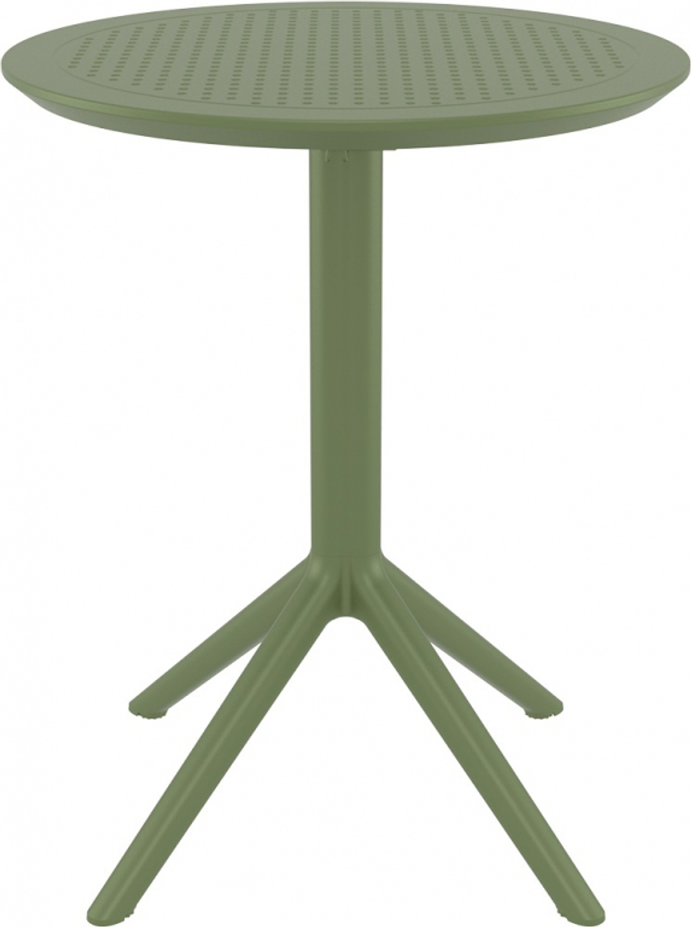 Стол пластиковый складной Siesta Contract Sky Folding Table Ø60, оливковый