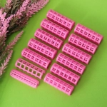 Бигуди пластмассовые с зажимом 12шт, цвет розовый, d=20мм