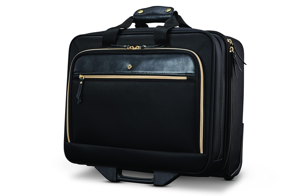 SAMSONITE Nylon Fabric Travel Bag Handbag Women"s Black