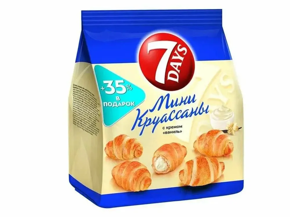 Круассаны мини 7Days Ваниль 265г