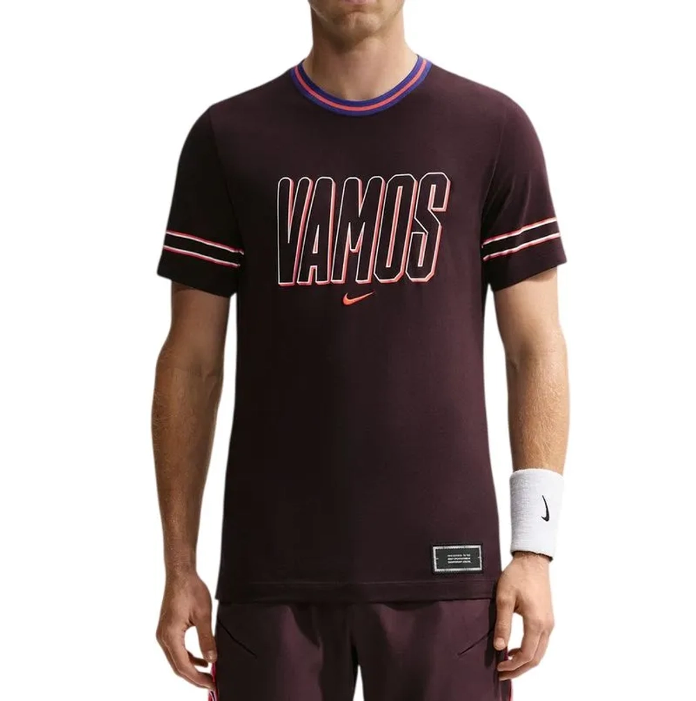 Теннисная футболка Nike Court Dri-Fit Carlos - burgundy ash