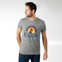 Мужское теннисное поло Quiet Please Melbourne Sunrise T-Shirt Men - Grey, Multicoloured