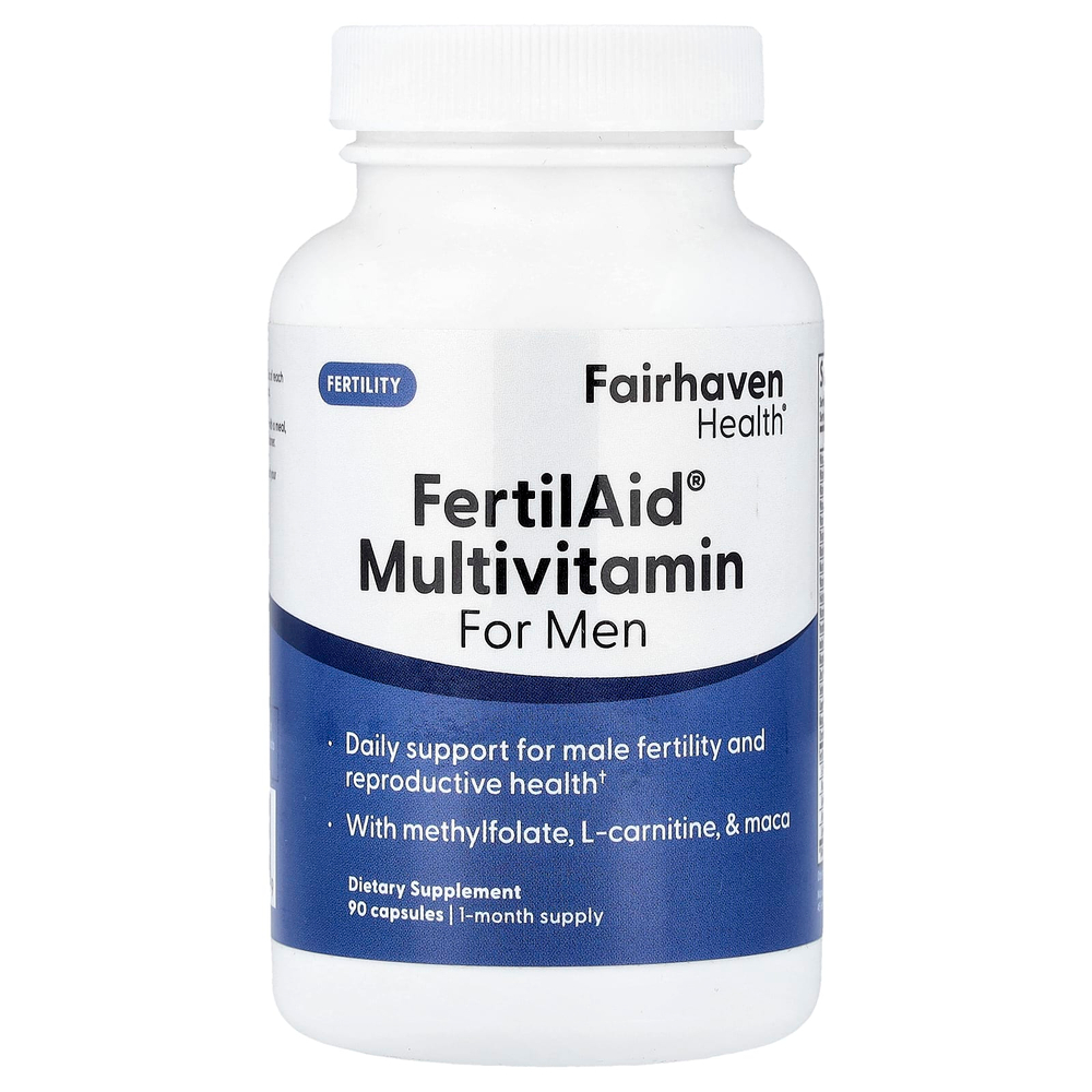 Fairhaven Health, FertilAid®, мультивитамины для мужчин, 90 капсул